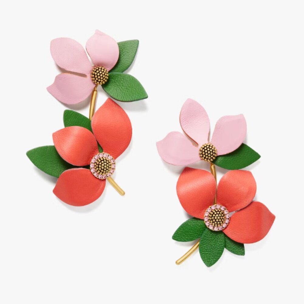 Kate Spade Flower Power Leather Earrings